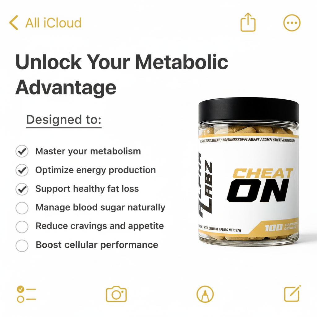 CHEAT ON – MAÎTRISEZ VOTRE MÉTABOLISME & OPTIMISEZ VOTRE ÉNERGIE